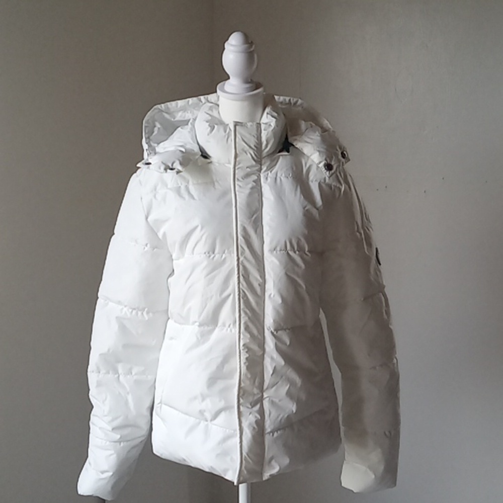 ZYIA Active Removable Hood Puffer Jacket White Size S